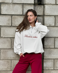 Oversized Zip-Up Polo Sweatshirt met Kraag – Sophie