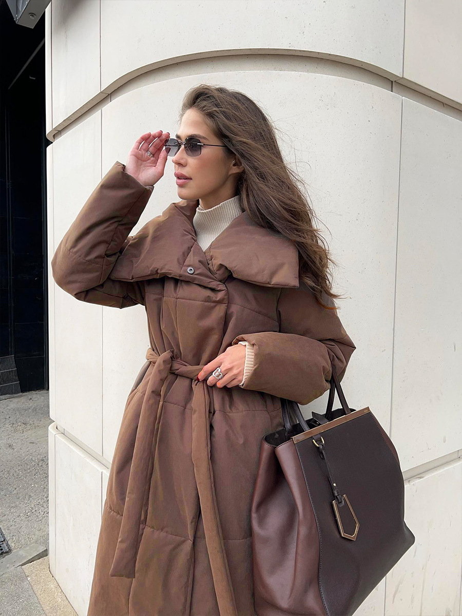 Winddichte Lange Dames Puffer Parka voor Winter – Sara