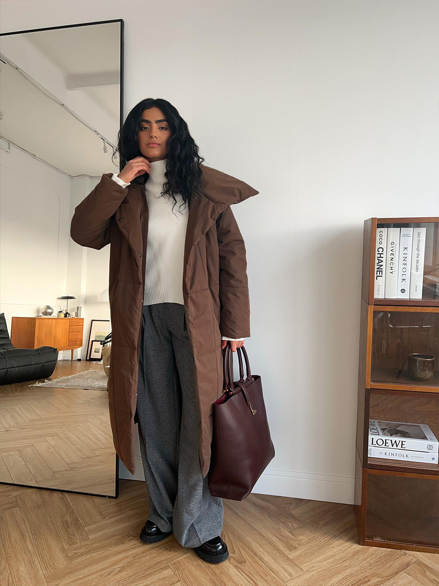 Winddichte Lange Dames Puffer Parka voor Winter – Sara