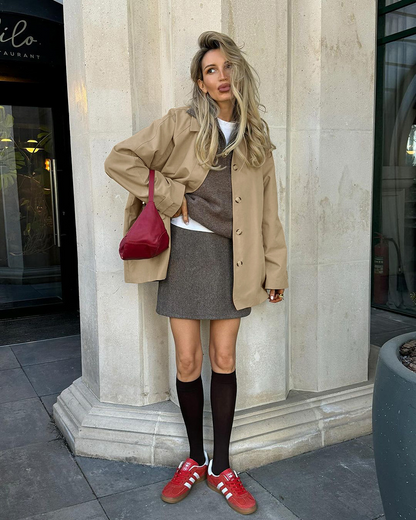 Korte trenchcoat windjack voor dames – Esmée