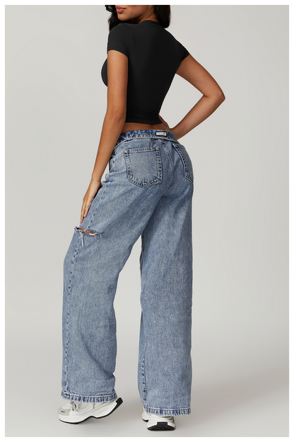 Cropped T-Shirt Dames Casual Korte Mouw - Zoë