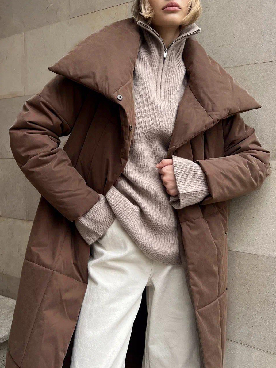 Winddichte Lange Dames Puffer Parka voor Winter – Sara