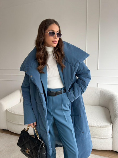 Winddichte Lange Dames Puffer Parka voor Winter – Sara