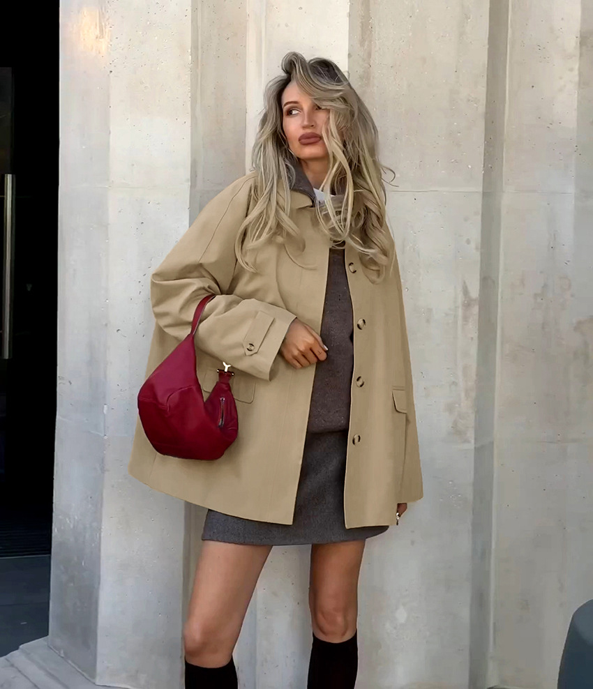 Korte trenchcoat windjack voor dames – Esmée