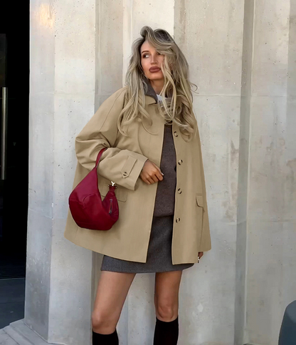 Korte trenchcoat windjack voor dames – Esmée