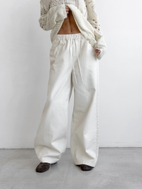 Hoge taille witte broek met rechte pijpen – Olivia