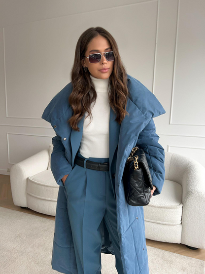 Winddichte Lange Dames Puffer Parka voor Winter – Sara