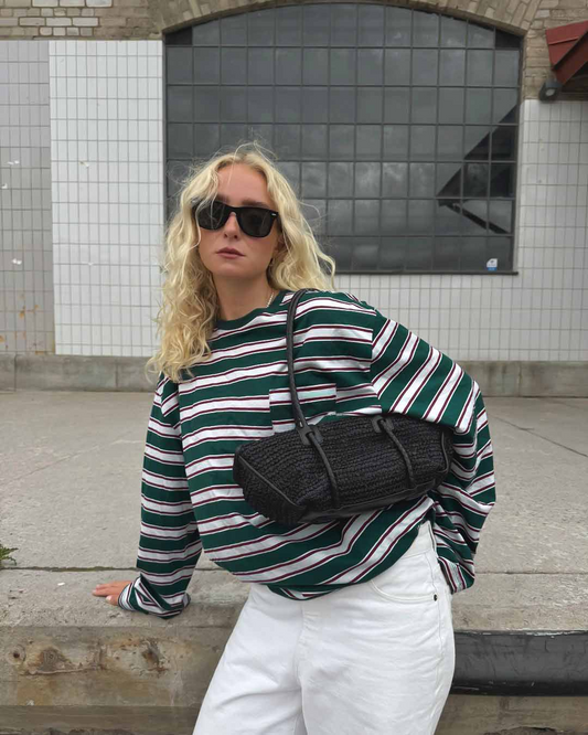 Oversized gestreepte dames top met lange mouwen – Lisa