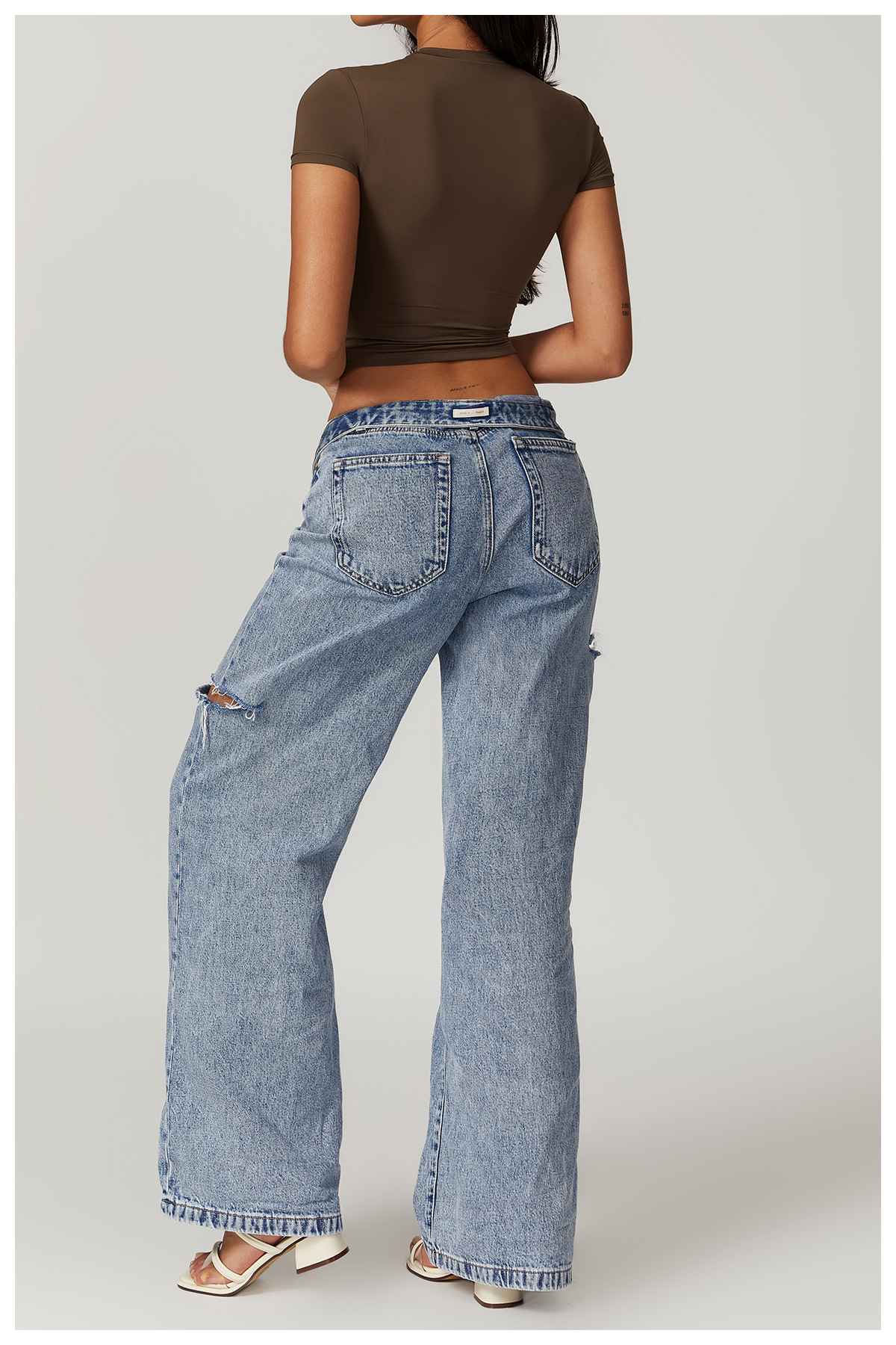 Casual cropped T-shirt met korte mouwen – Sophie