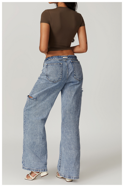 Casual cropped T-shirt met korte mouwen – Sophie