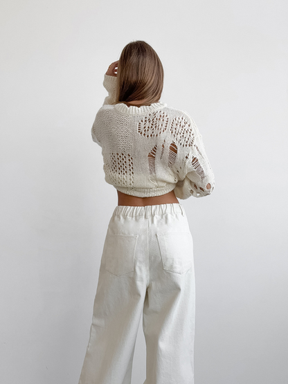 Hoge taille rechte broek voor dames – Sophie