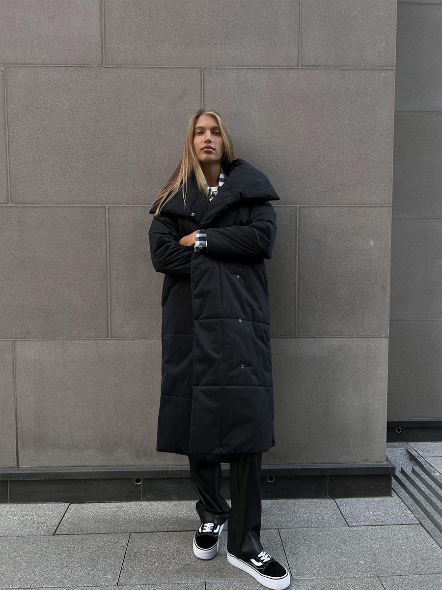 Winddichte Lange Dames Puffer Parka voor Winter – Sara