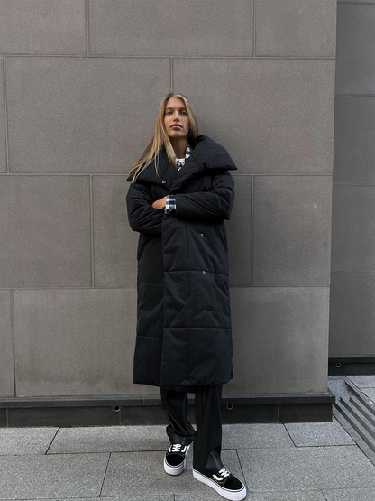Winddichte Lange Dames Puffer Parka voor Winter – Sara
