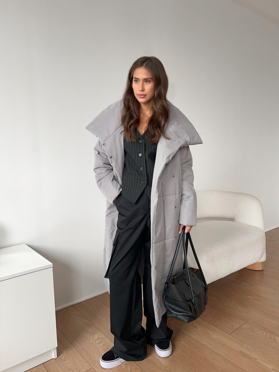 Winddichte Lange Dames Puffer Parka voor Winter – Sara