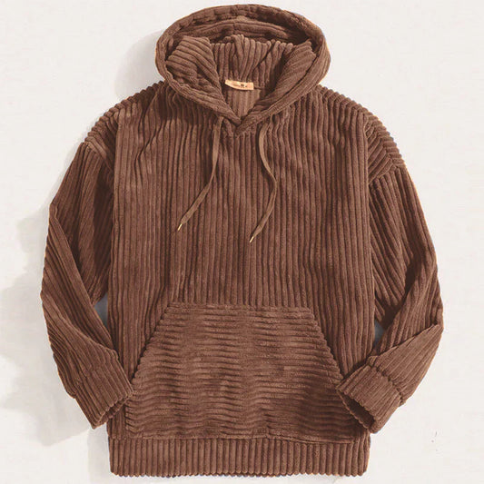 Stijlvolle corduroy hoodie voor heren – Diego