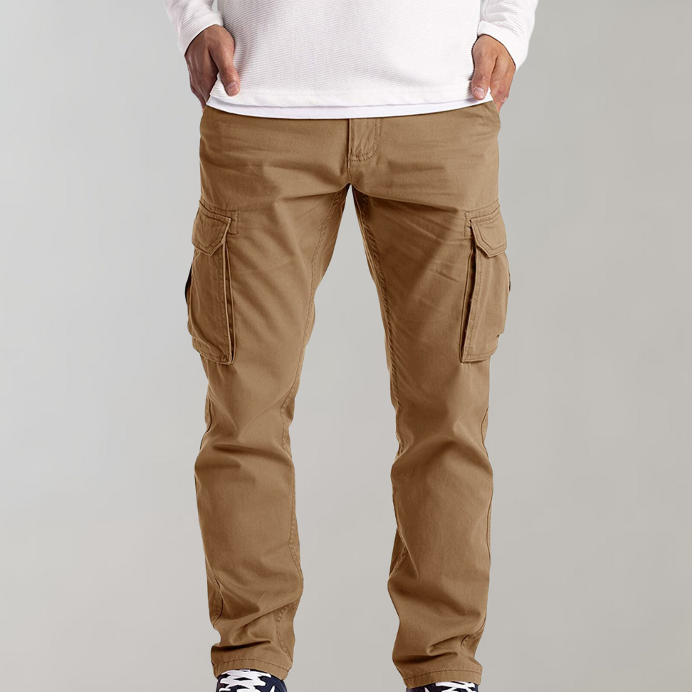 Comfortabele Effen Cargo Broek voor Heren – Ruben