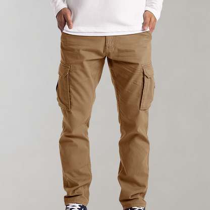Comfortabele Effen Cargo Broek voor Heren – Ruben
