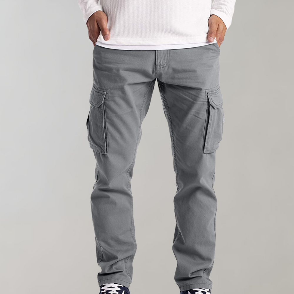Comfortabele Effen Cargo Broek voor Heren – Ruben