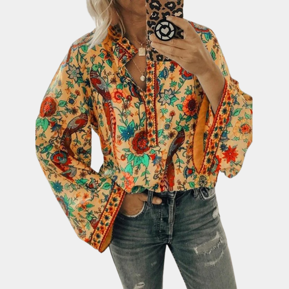 Stijlvolle blouse met bloemenpatroon voor dames – Emilia