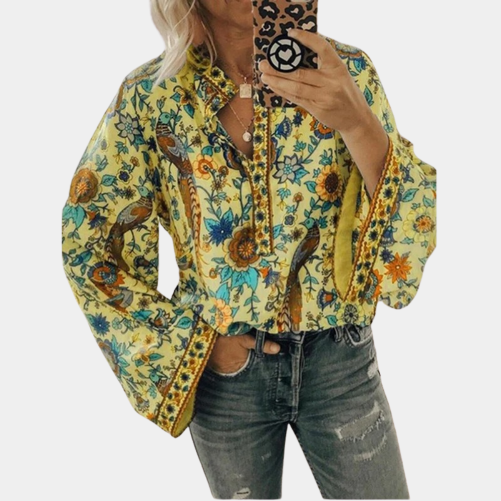 Stijlvolle blouse met bloemenpatroon voor dames – Emilia
