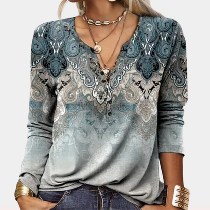 Ademende zomerblouse met elegant ontwerp – Elise