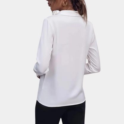 Elegante effen blouse voor professionele dames – Victoria