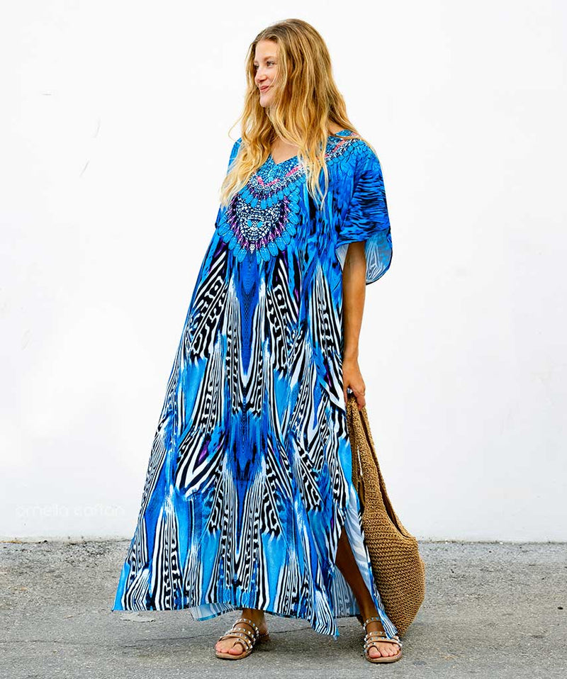 Stijlvolle Strand Kaftan met Elegante Pasvorm – Solenya