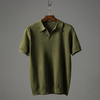 Textuur Ruit Katoen-Hennep Polo Shirt voor Heren – Victor