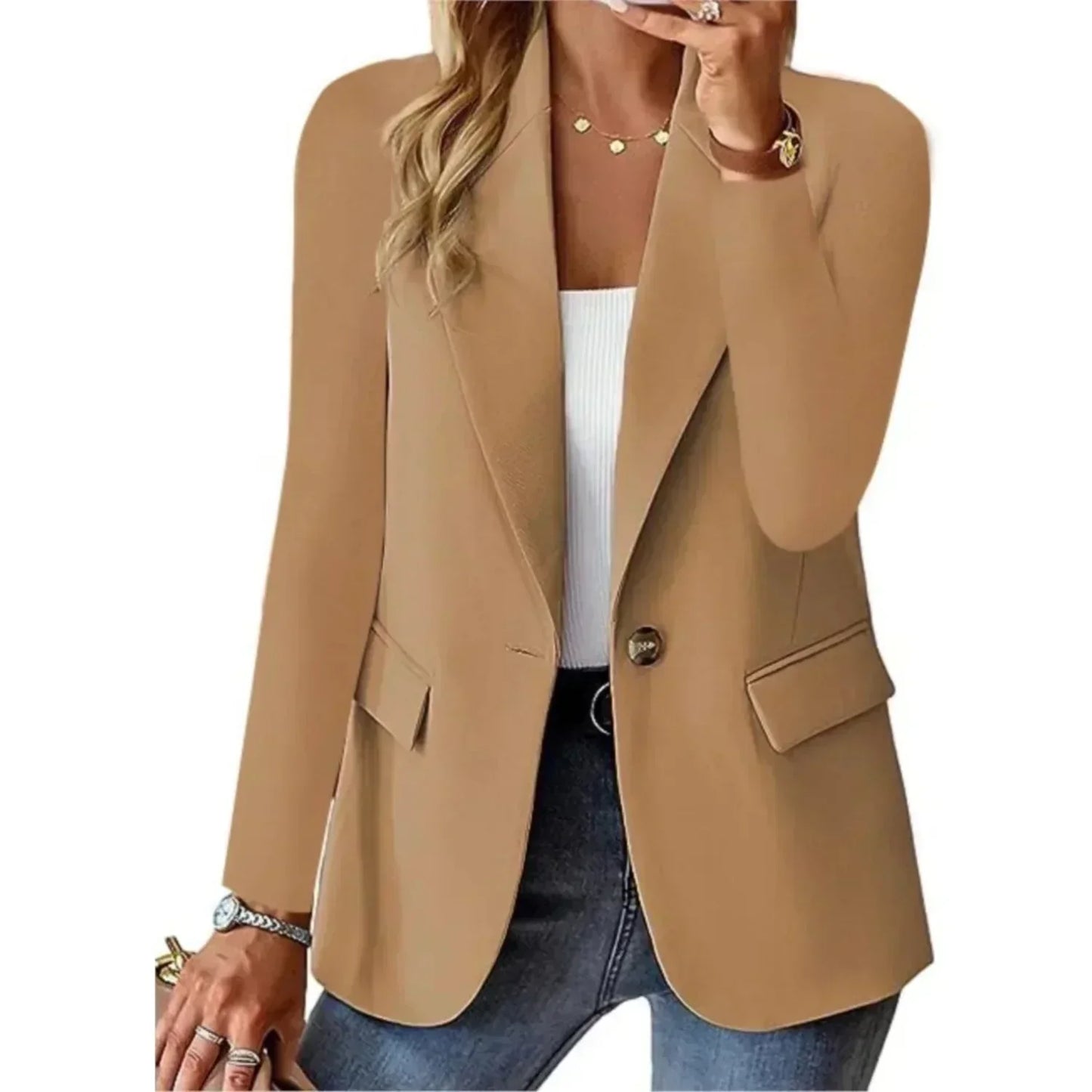 Dames Getailleerde Blazer voor Zakelijke & Casual Look – Evie