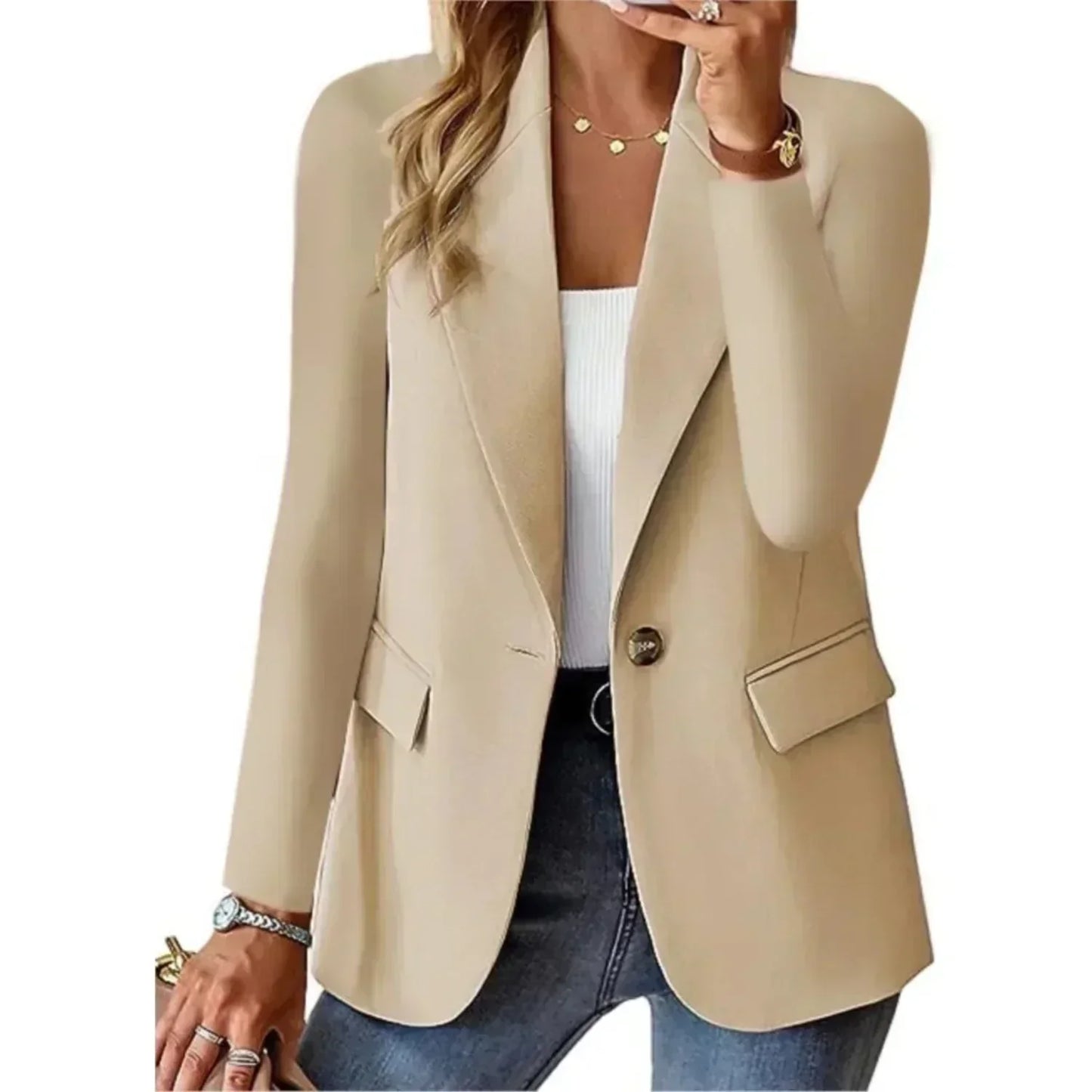 Dames Getailleerde Blazer voor Zakelijke & Casual Look – Evie
