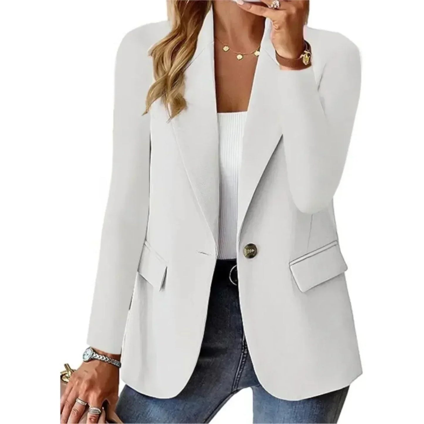 Dames Getailleerde Blazer voor Zakelijke & Casual Look – Evie