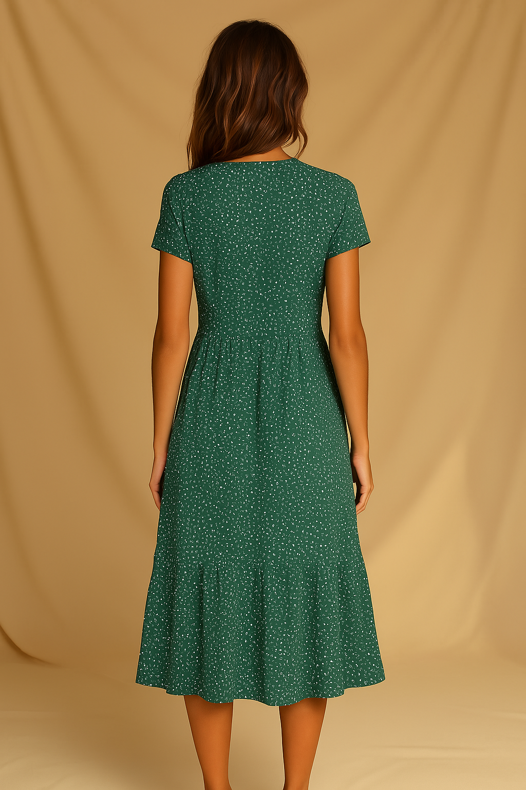 Polkadot midi-jurk met A-lijn pasvorm – Juliette