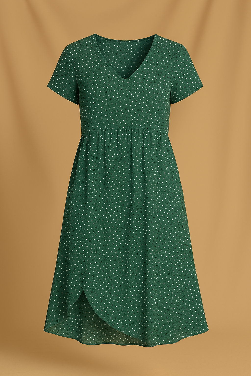 Polkadot midi-jurk met A-lijn pasvorm – Juliette