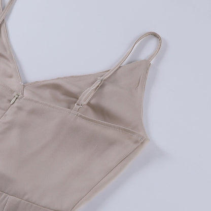 Lange Zomerjurk met Split en V-hals – Sophie