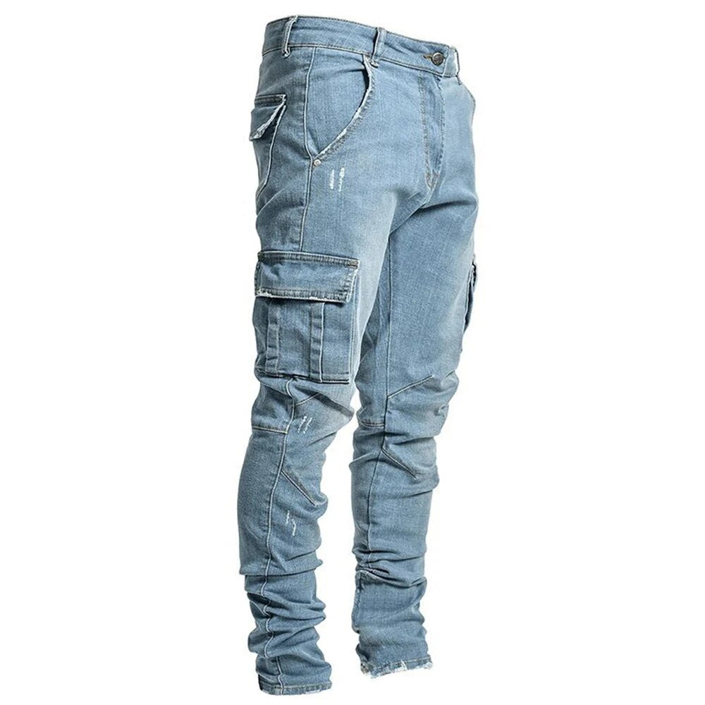 Comfortabele Stretchy Denim Cargo Broek met Zakjes voor Heren - Levi