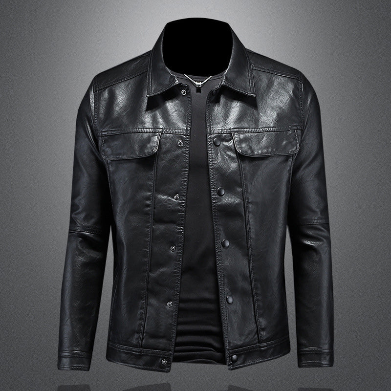 Stoer leren motorjack voor heren – Dan Anthony