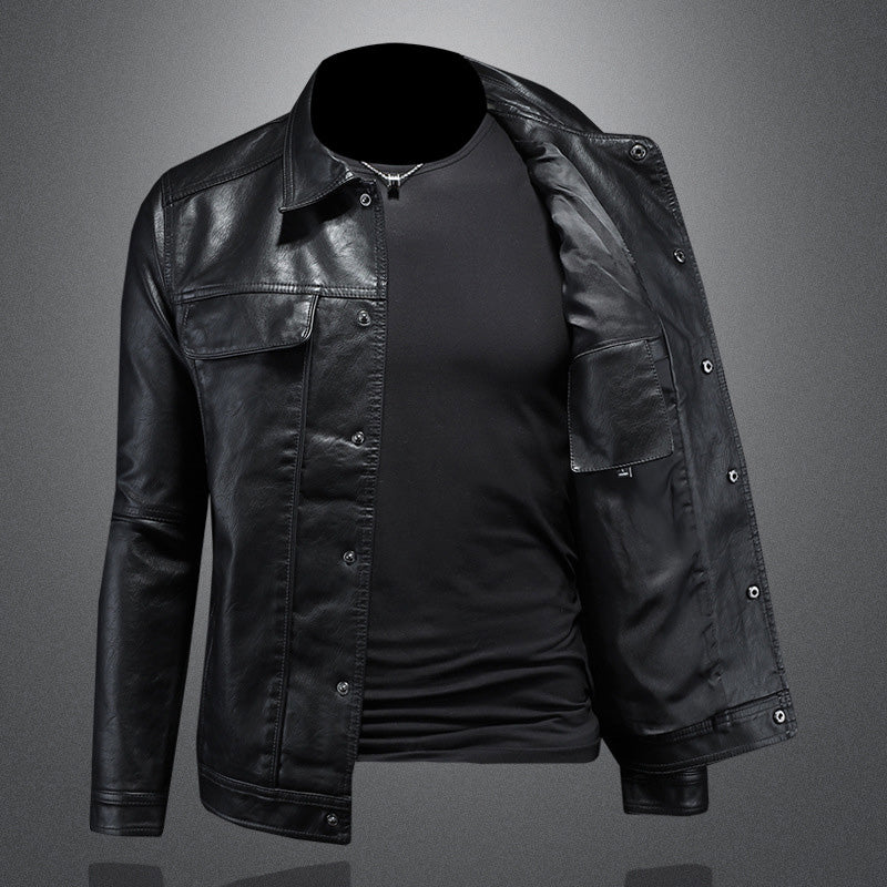 Stoer leren motorjack voor heren – Dan Anthony