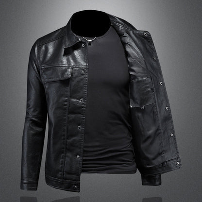 Stoer leren motorjack voor heren – Dan Anthony