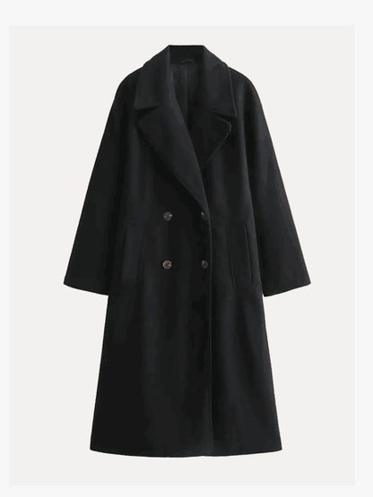 Elegante wollen trenchcoat met ceintuur – Isabella