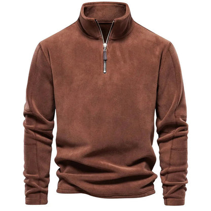 Fleece trui met rits voor heren – Thomas