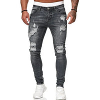 Mode Gescheurde Skinny Fit Straat Jeans voor Heren - Damian