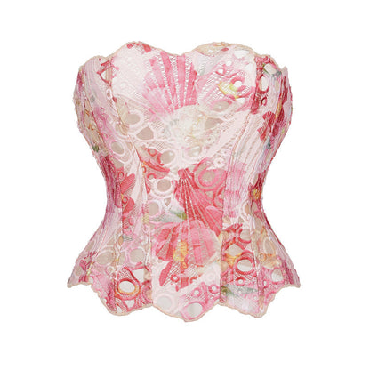 Kanten bustier top met baleinen voor dames – Nura