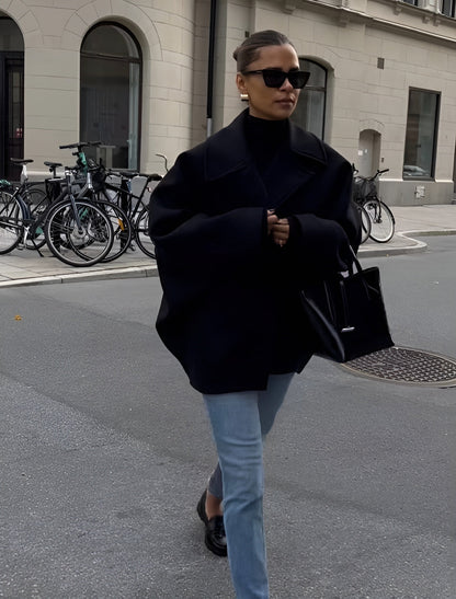 Oversized damesjas voor lente in wolmix look – Ydelle