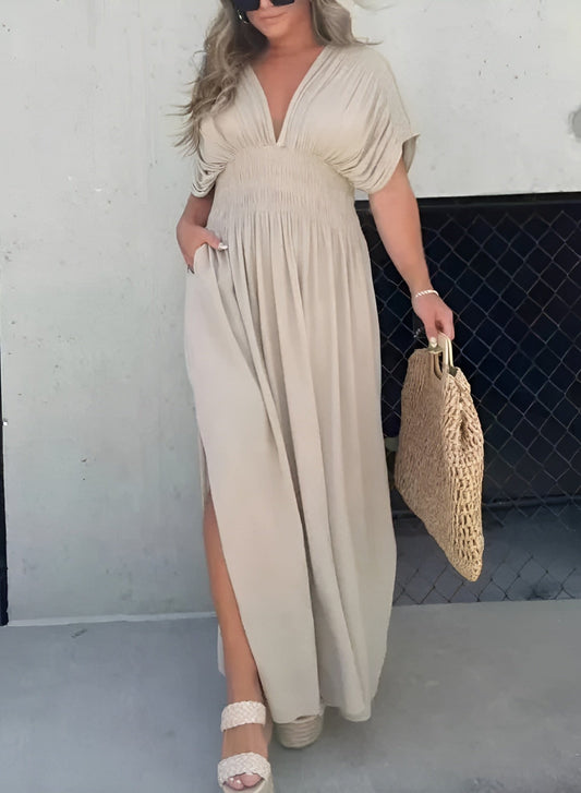 Zomerjurk Maxi Hoge Taille Comfy Pasvorm – Amelía
