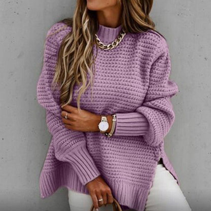 Gebreide Elegante Pullover met Halfhoge Hals – Sofia