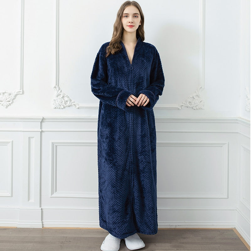 Extra Lange Unisex Badjas van Coral Fleece - Warm en Comfortabel - Andy