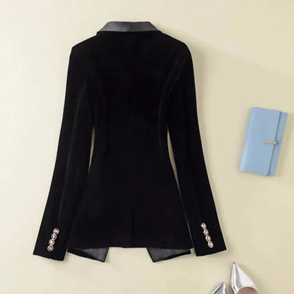 Fluwelen smoking blazer met satijnen revers – Olivier