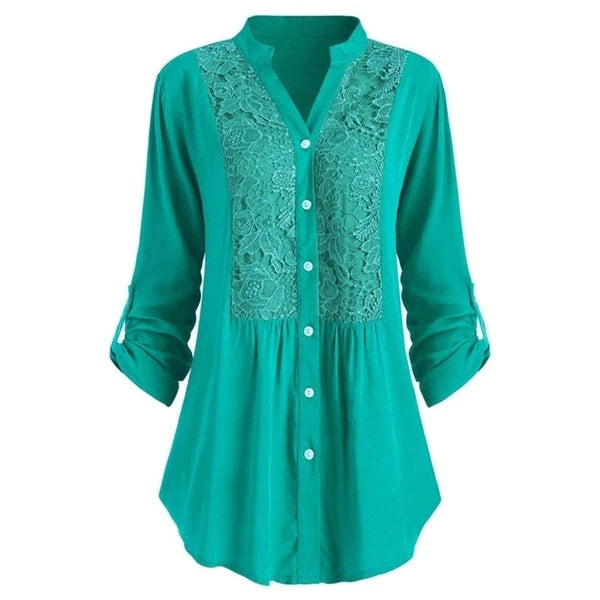 Chique Blouse Met Kantdetails – Olivia