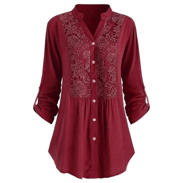 Chique Blouse Met Kantdetails – Olivia