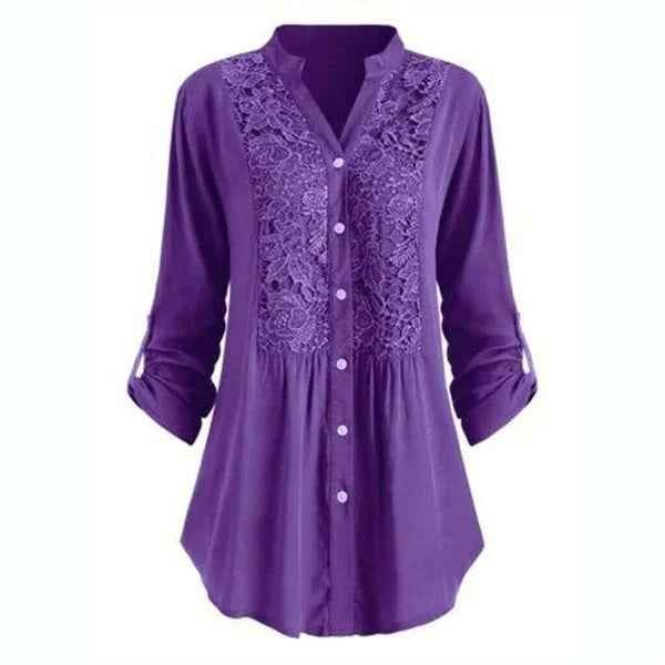 Chique Blouse Met Kantdetails – Olivia